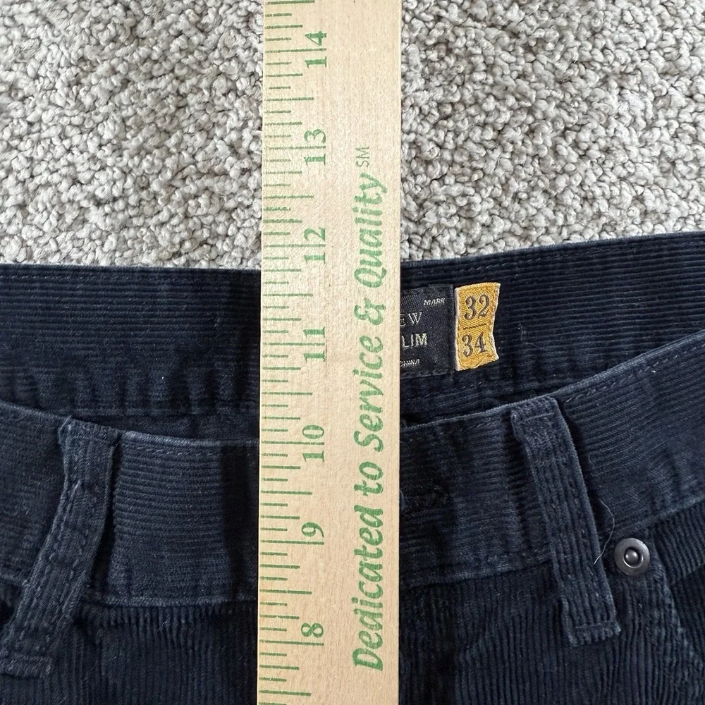 Vintage J Crew Pants Mens 32 Blue Slim‎ Dark Navy Chino Corduroy Preppy Casual